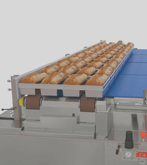 vesta tunnel oven unloading bread