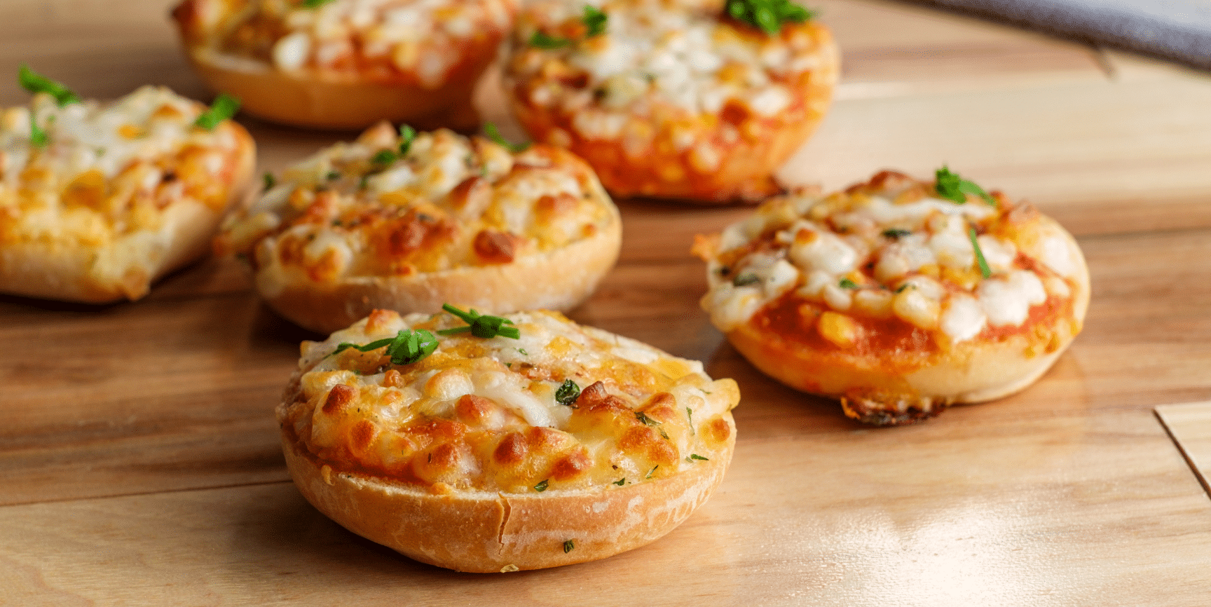 Expand your bakery portfolio from breads and rolls to pizza and flatbreads, like the yummy pizza bites shown here.