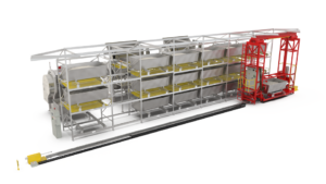 trough storage and retrieval system