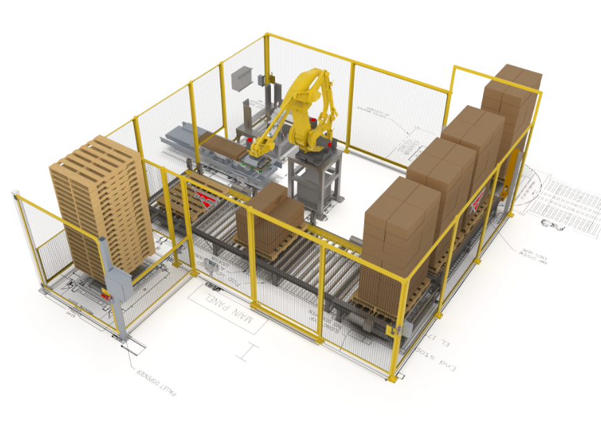 robotic case palletizer