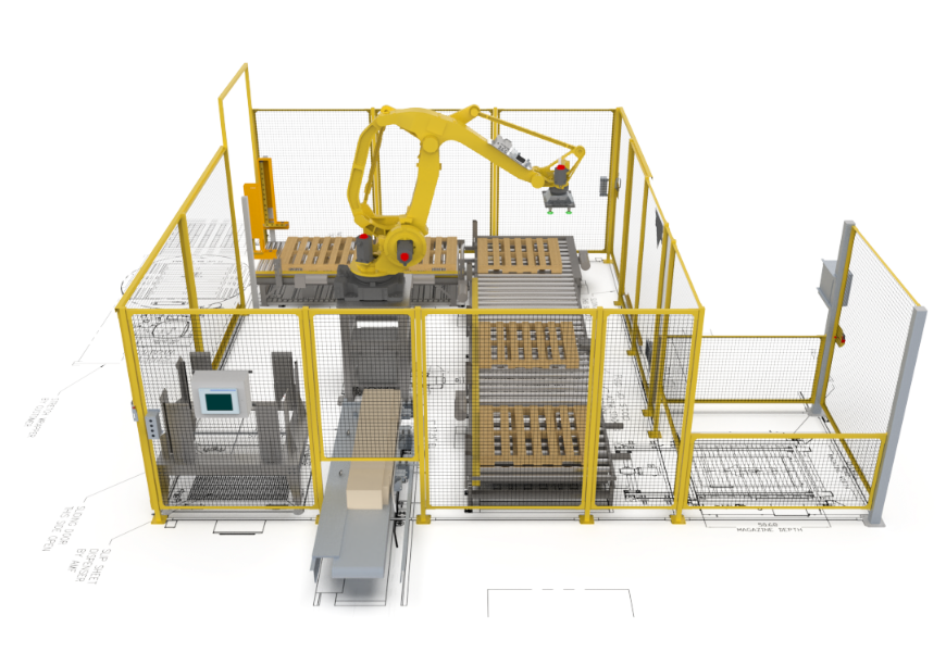 robotic case palletizer